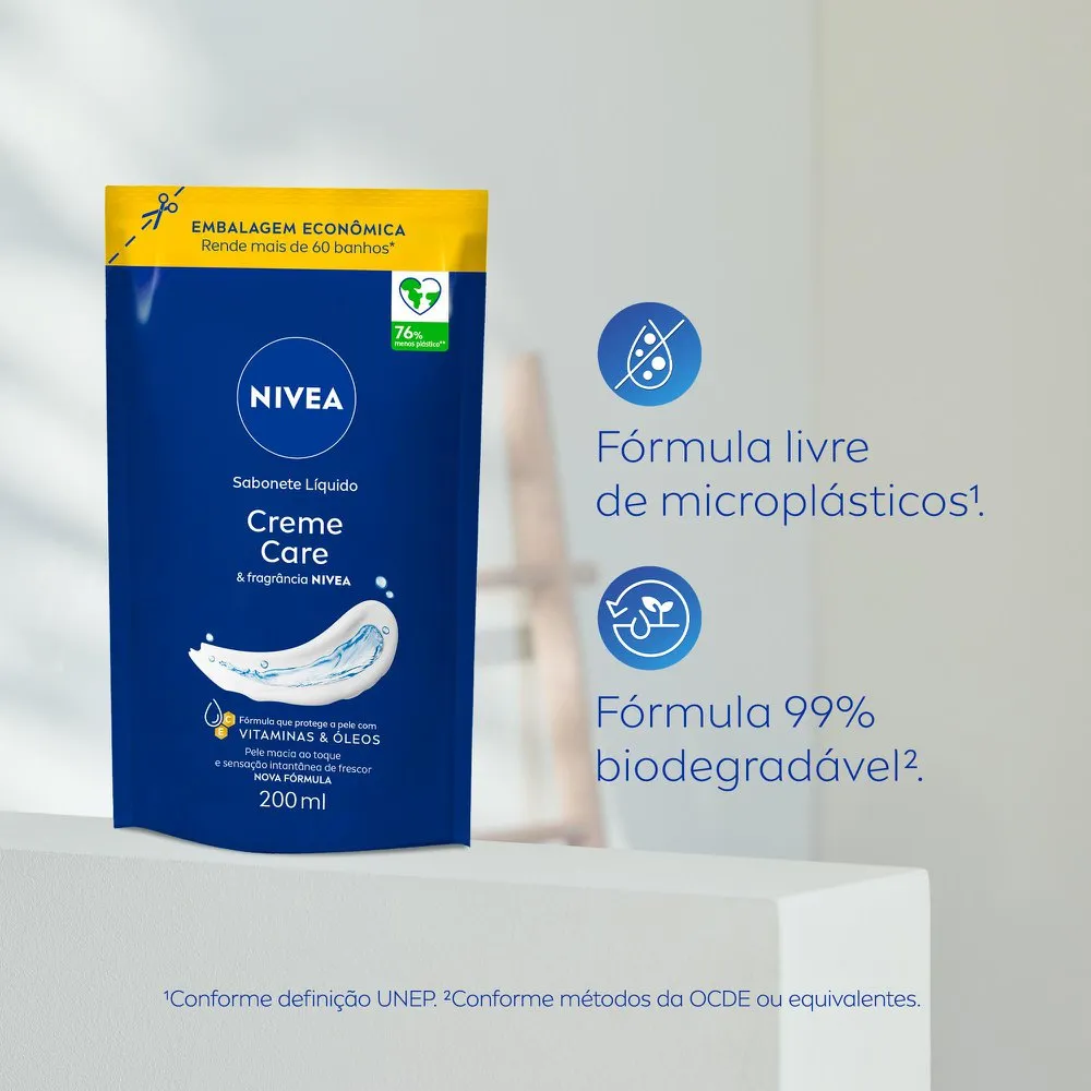 Sabonete Líquido Nivea Creme Care Hidratante Refil 200ml — foto 7