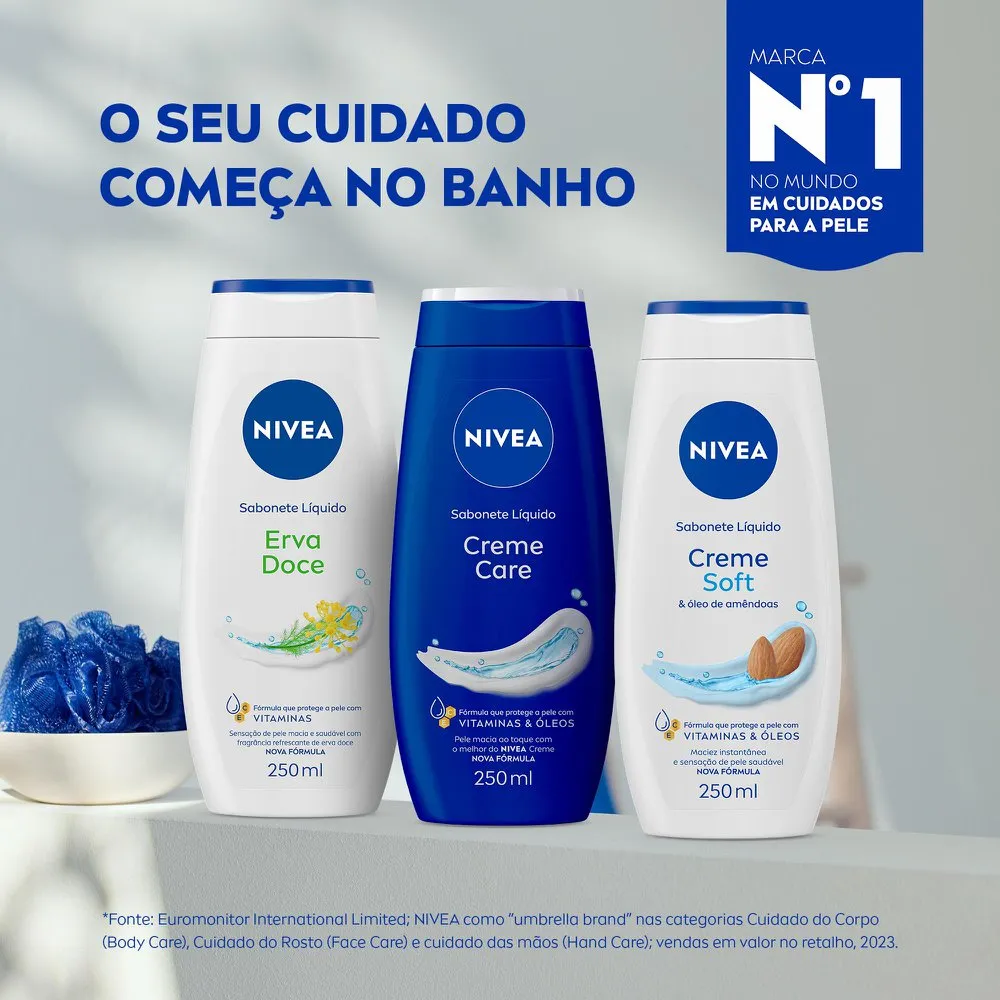 Sabonete Líquido Nivea Creme Soft Óleo de Amêndoas 250ml — foto 9