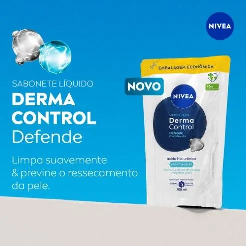 Sabonete Líquido Nivea Derma Control Defende 200ml Refil — foto 2