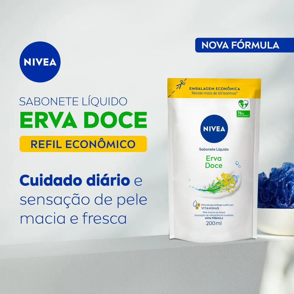 Sabonete Líquido Nivea Erva Doce Refil 200ml — foto 2