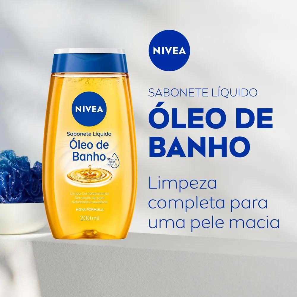 Sabonete Líquido Nivea Óleo de Banho 200ml — foto 2