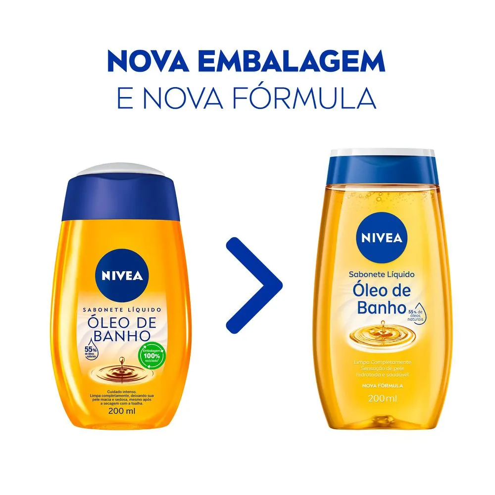 Sabonete Líquido Nivea Óleo de Banho 200ml — foto 3