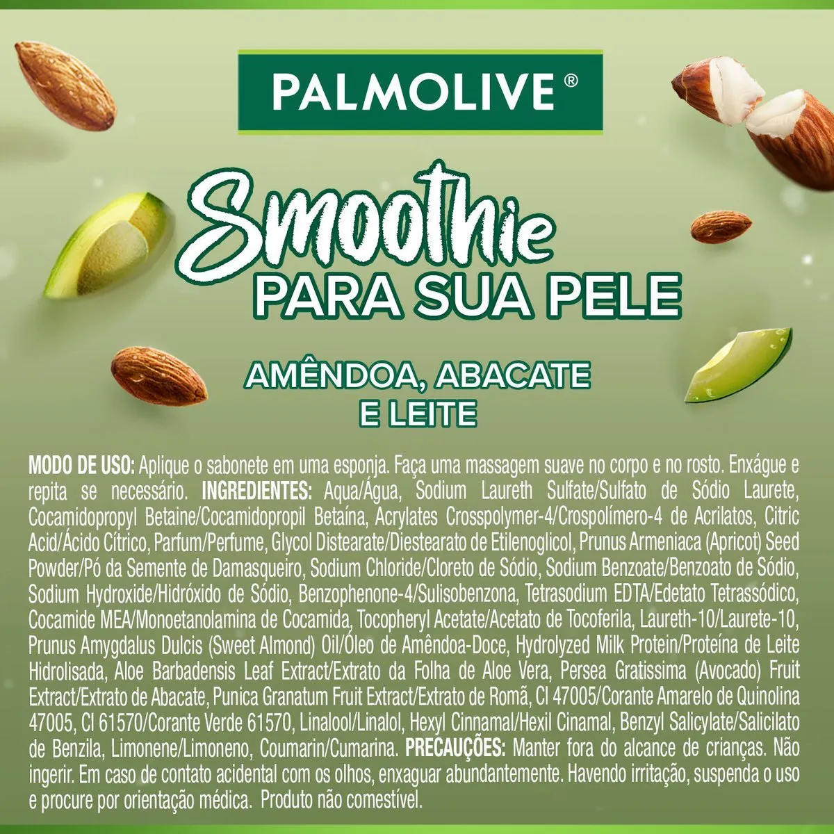 Sabonete Líquido Palmolive Smoothie Esfoliante Amêndoa, Abacate E Leite 250ml — foto 3