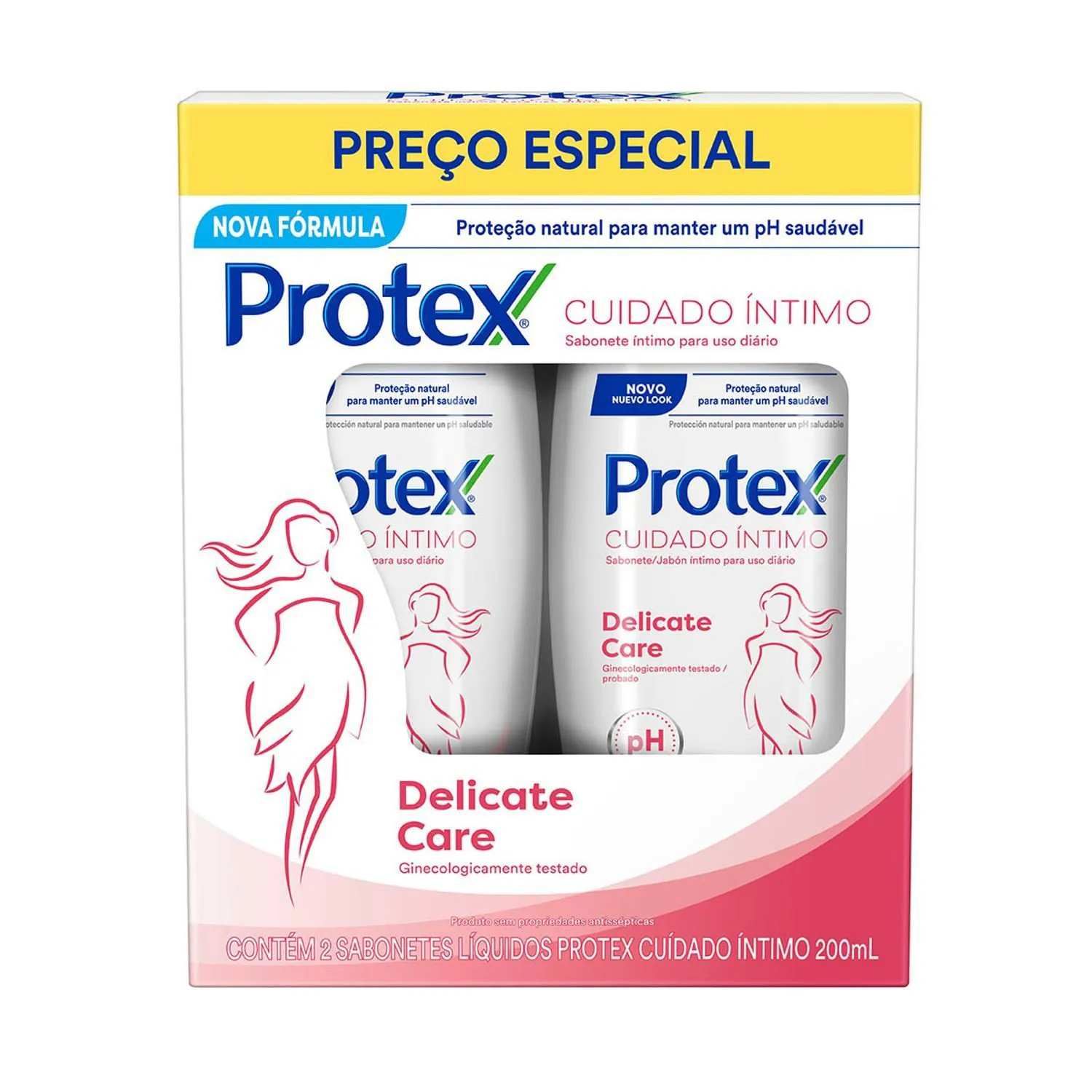 Sabonete Líquido Protex Cuidado Íntimo Delicate Care 200ml 2un — foto 2