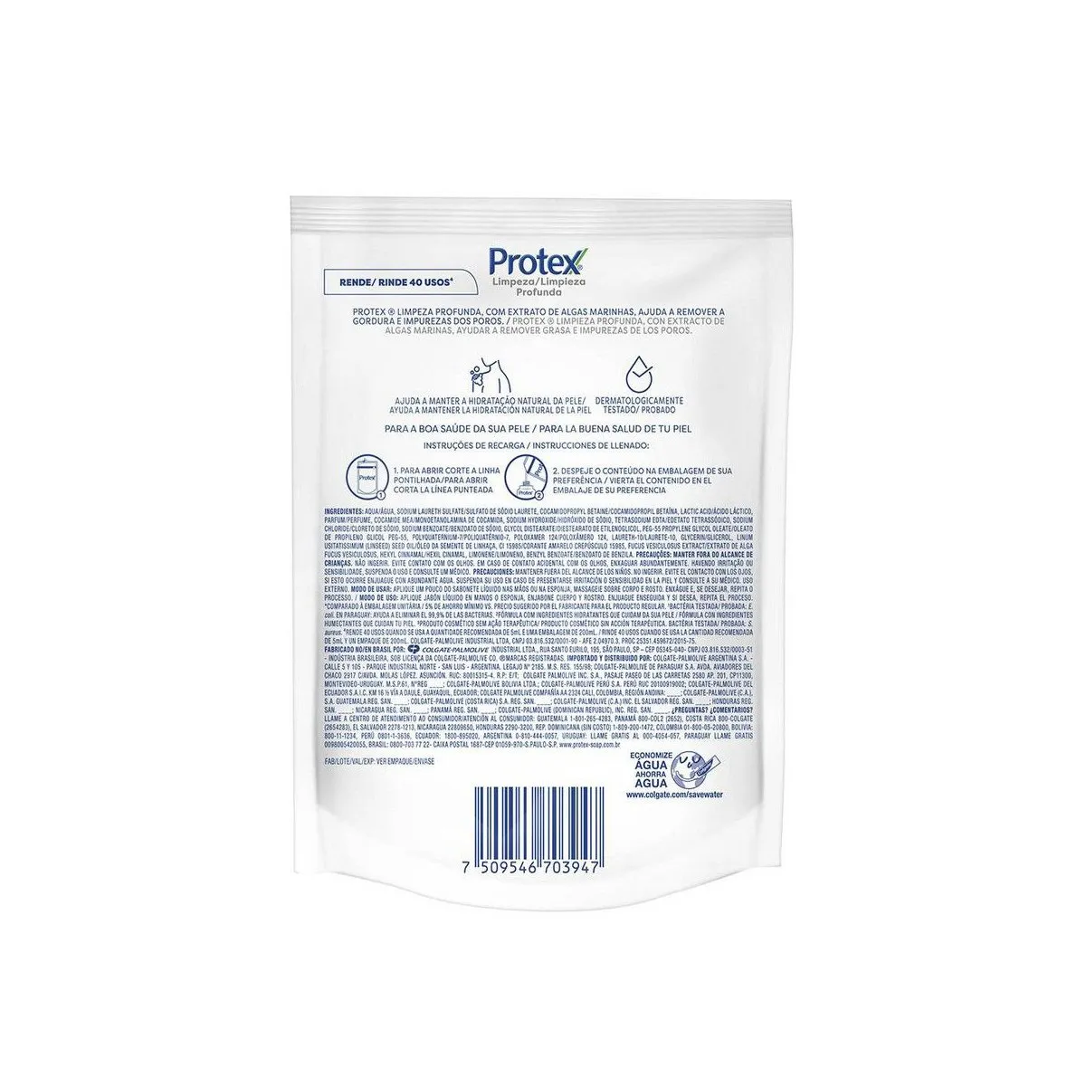 Sabonete Líquido Protex Limpeza Profunda Sachê Refil 200ml Preço Especial — foto 7