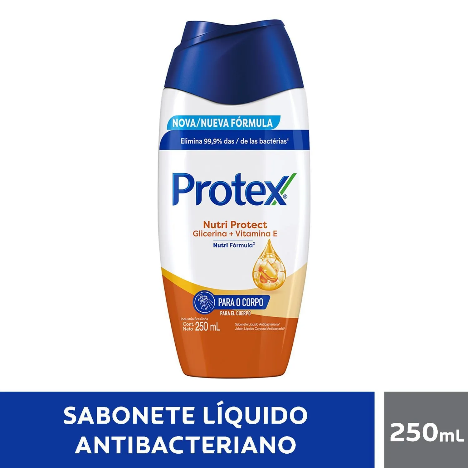 Sabonete Líquido Protex Nutri Protect Vitamina E Antibacteriano 250ml