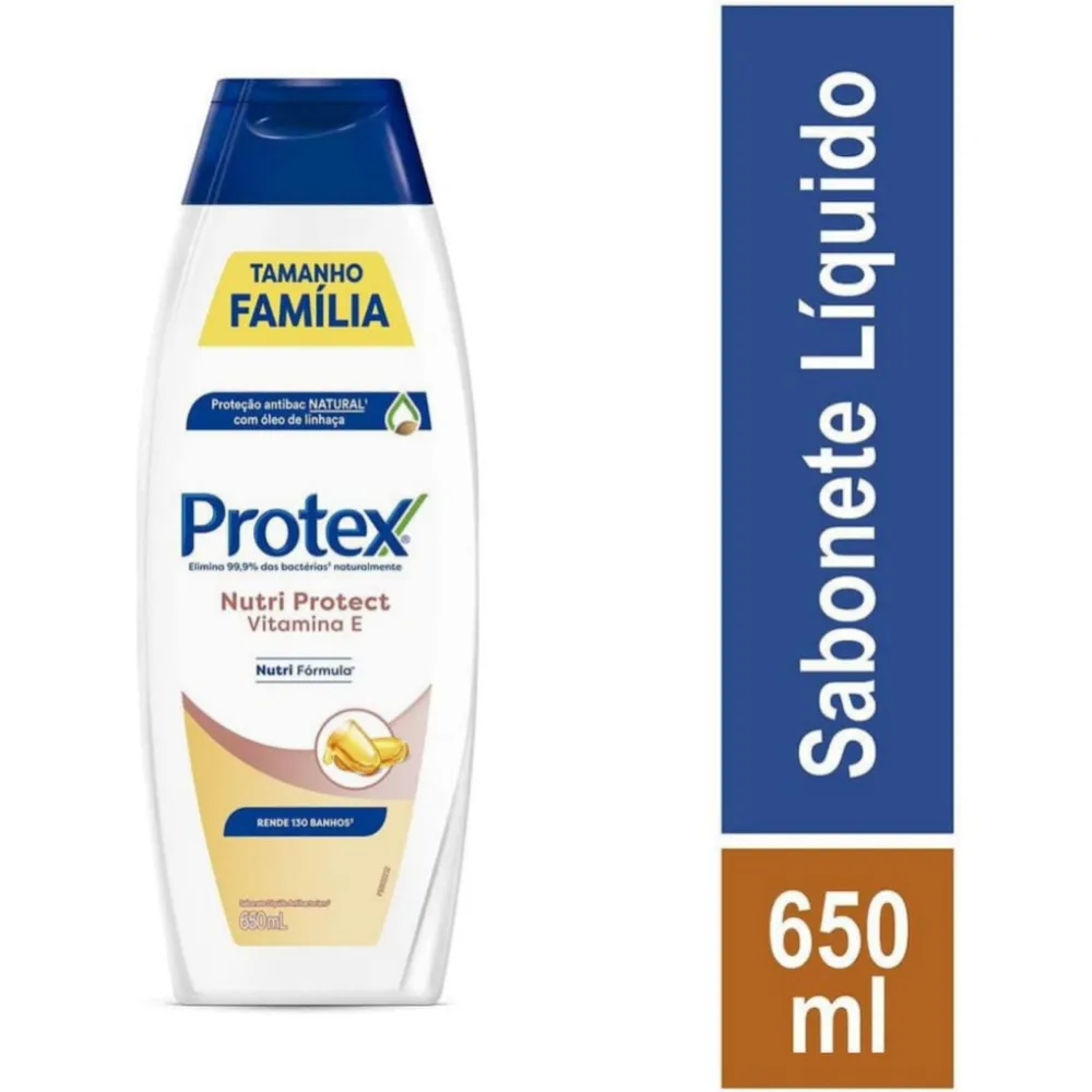 Sabonete Líquido Protex Nutri Protect Vitamina E Antibacteriano 650ml — foto 2
