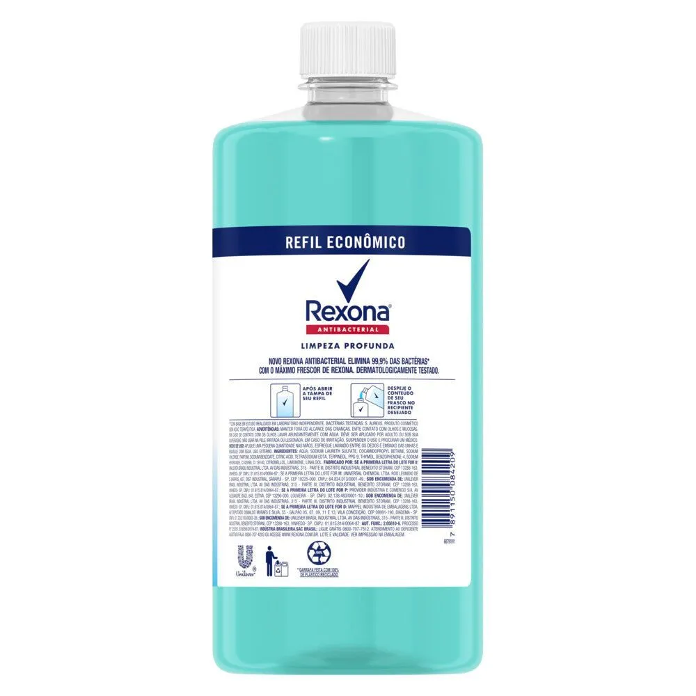 Sabonete Líquido Rexona Antibacterial Limpeza Profunda 1 Litro — foto 3