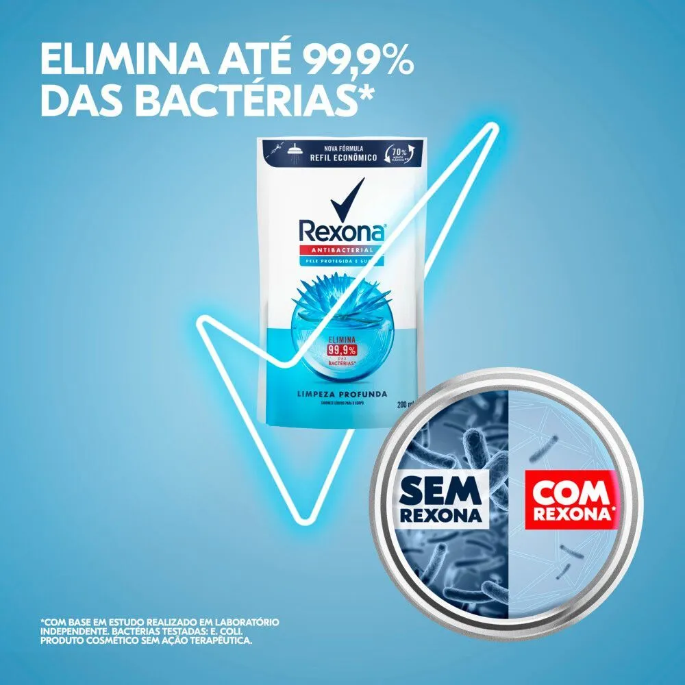 Sabonete Líquido Rexona Antibacterial Limpeza Profunda Refil 200ml — foto 5