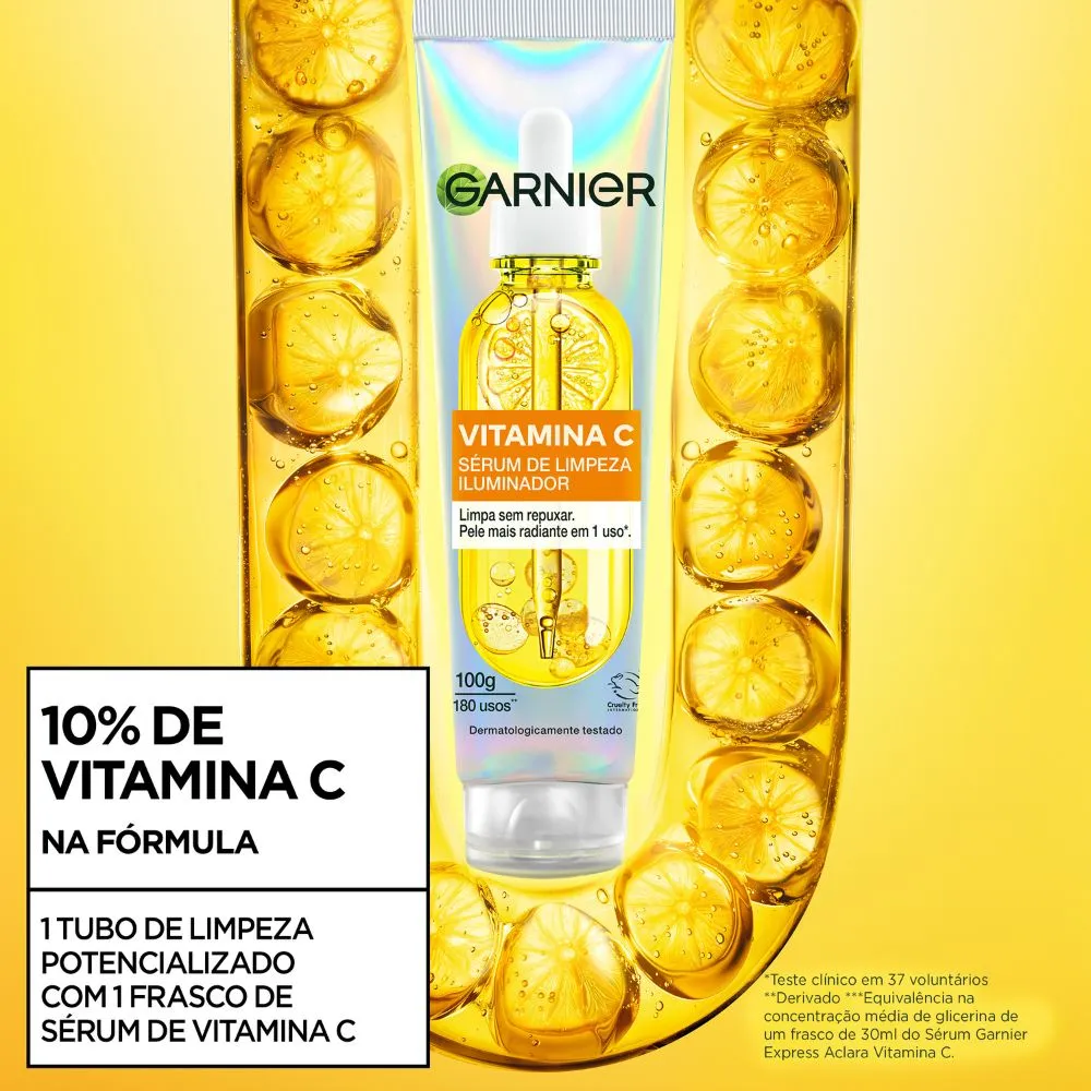 Sérum Facial Garnier Vitamina C Limpeza Iluminador 100g — foto 3
