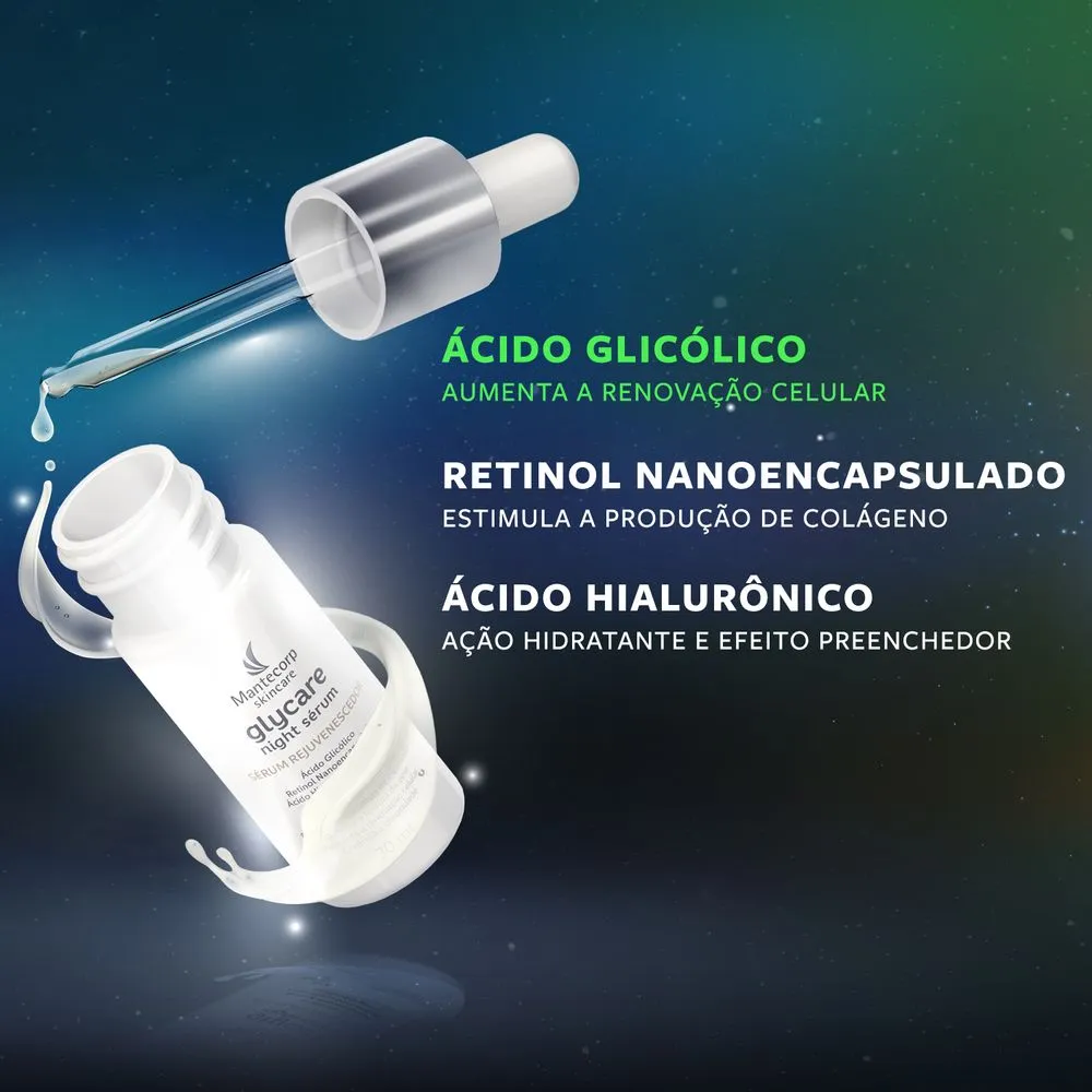 Sérum Rejuvenescedor Mantecorp Glycare Night 30ml — foto 4