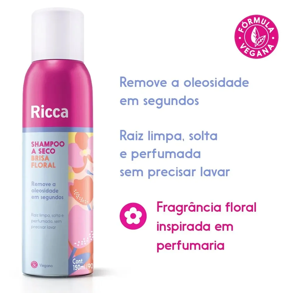 Shampoo A Seco Ricca Brisa Floral 150ml — foto 2
