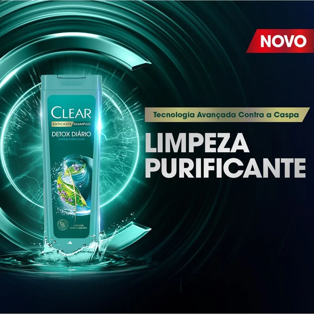 Shampoo Anticaspa Clear Detox Diário Limpeza Profunda 400ml — foto 7