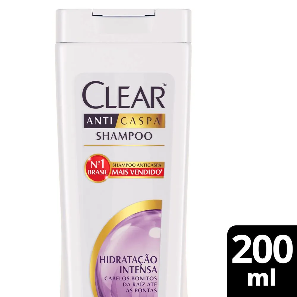 Shampoo Anticaspa Clear Hidratação Intensa 200ml