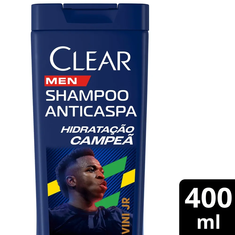 Shampoo Anticaspa Clear Men by Vini Jr Hidratação Campeã 400ml