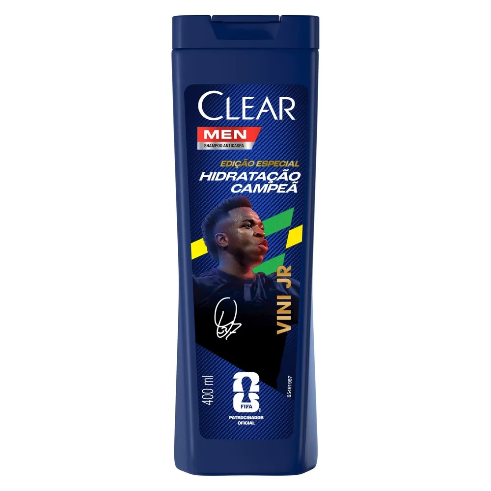 Shampoo Anticaspa Clear Men by Vini Jr Hidratação Campeã 400ml — foto 2