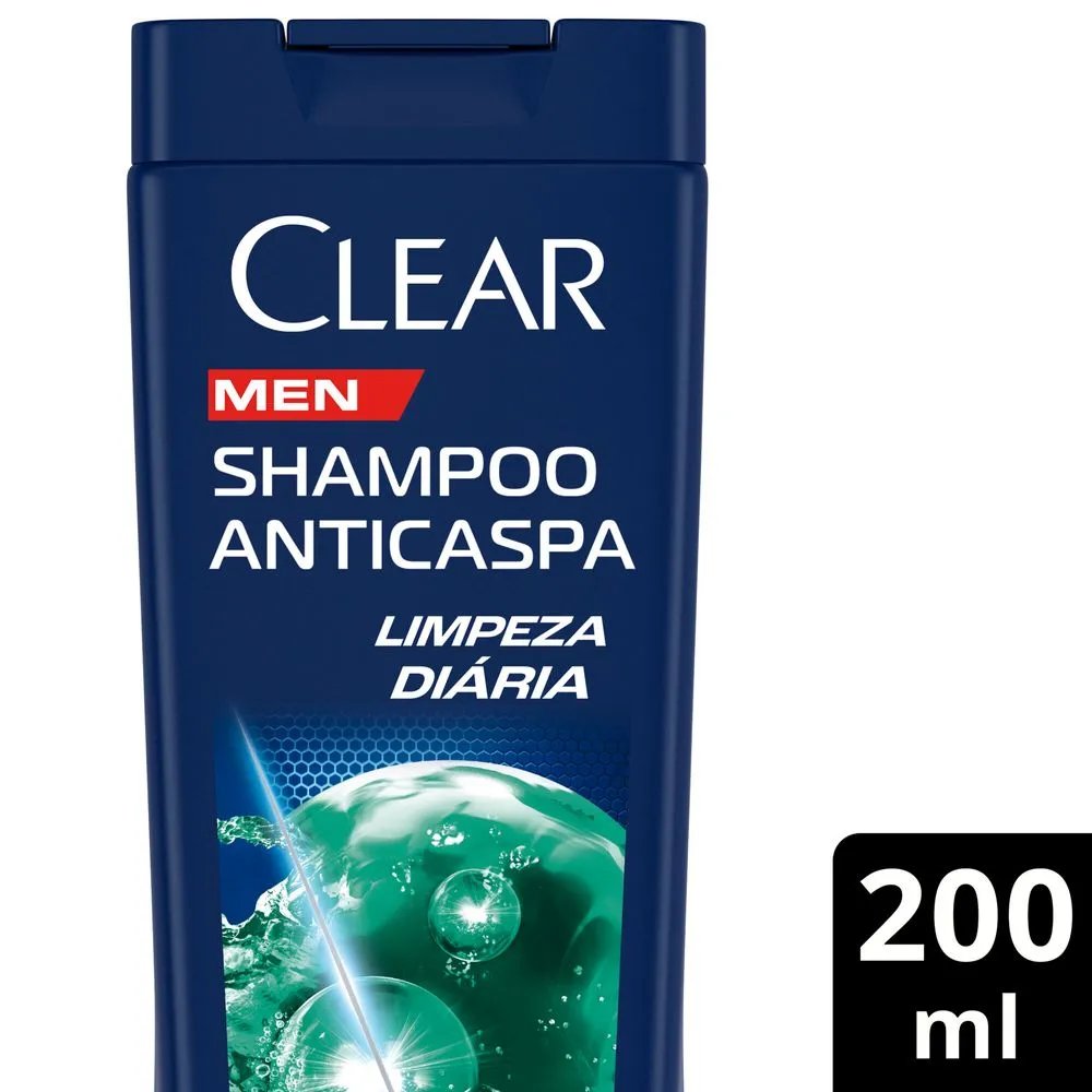 Shampoo Anticaspa Clear Men Limpeza Diária 2 em 1 200ml