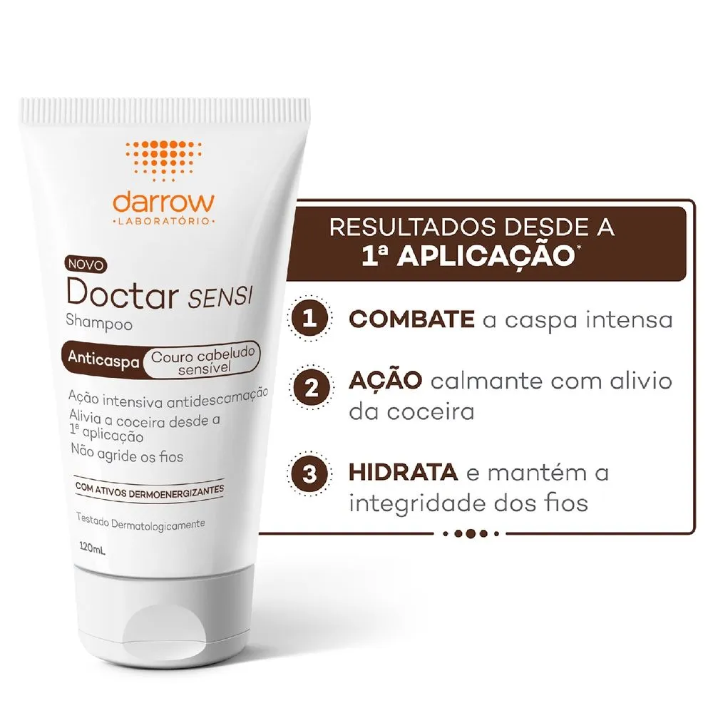 Shampoo Anticaspa Darrow Doctar Sensi Alívio da Coceira 120ml — foto 4