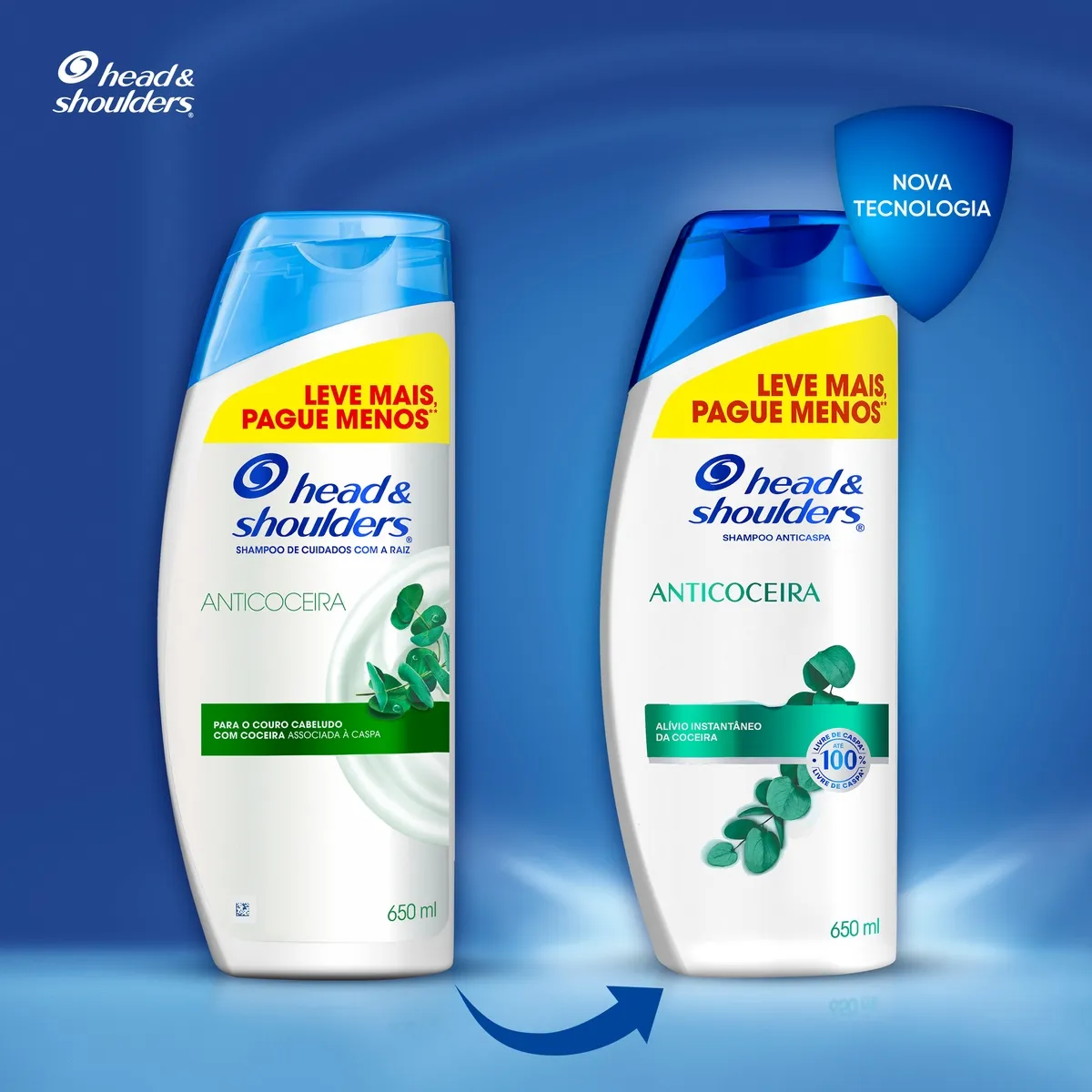 Shampoo Anticaspa Head & Shoulders Anticoceira Eucalipto 650ml — foto 4