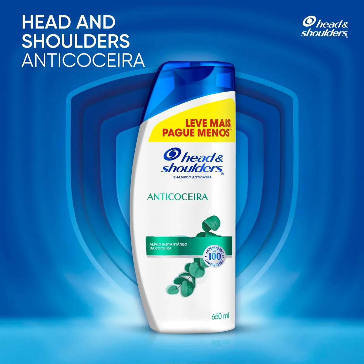 Shampoo Anticaspa Head & Shoulders Anticoceira Eucalipto 650ml — foto 2