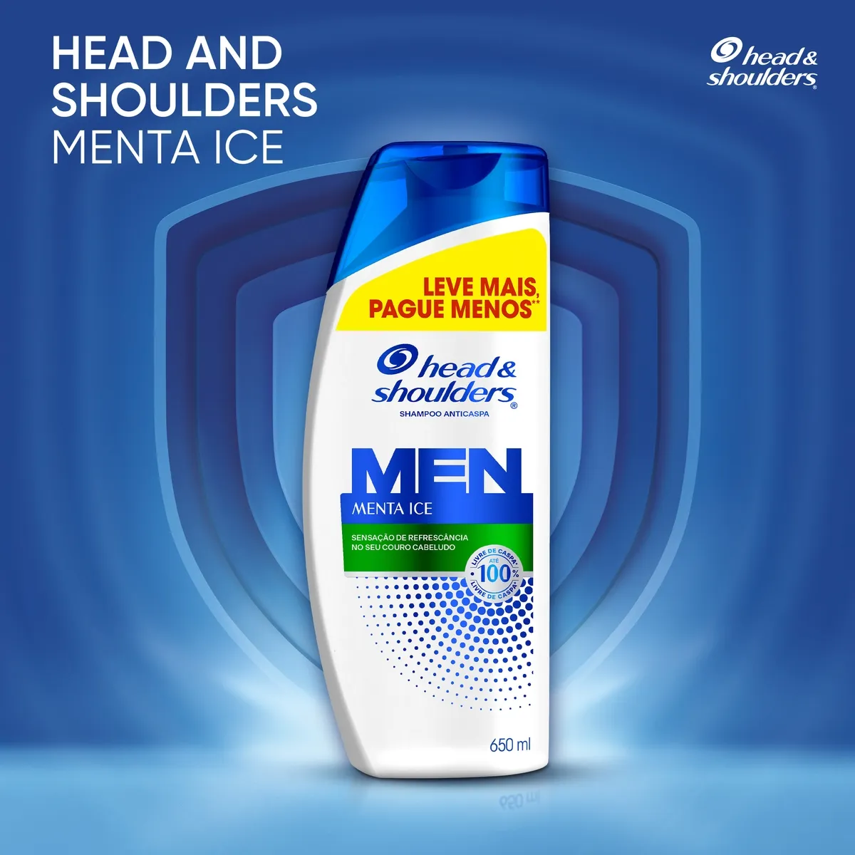 Shampoo Anticaspa Head & Shoulders Menta Ice 650ml — foto 2