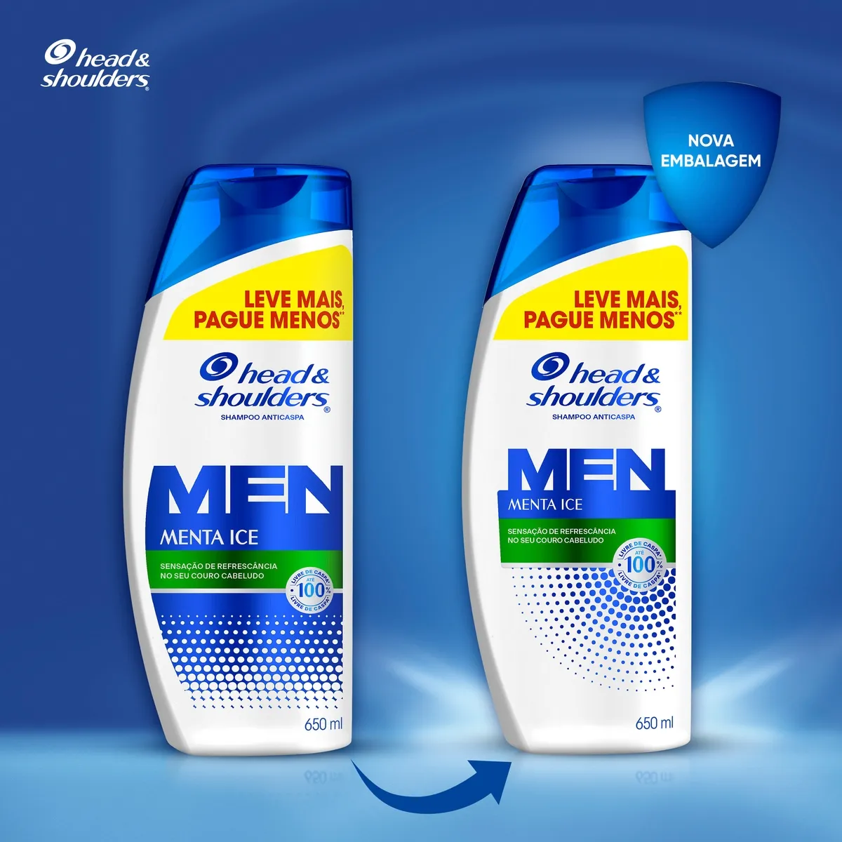 Shampoo Anticaspa Head & Shoulders Menta Ice 650ml — foto 5