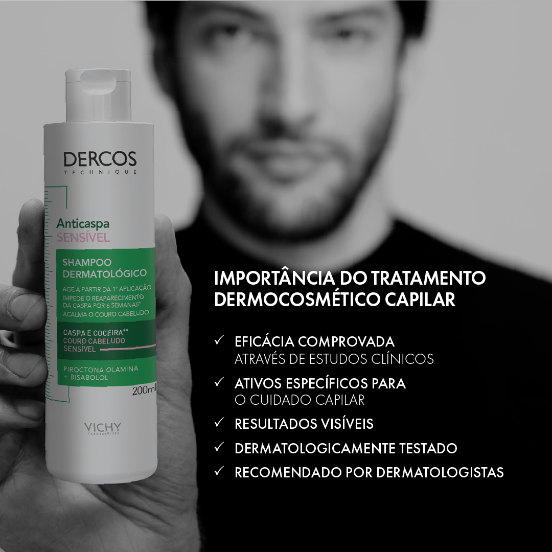 Shampoo Anticaspa Vichy Dercos Dermatológico Couro Cabeludo Sensível 200ml — foto 11