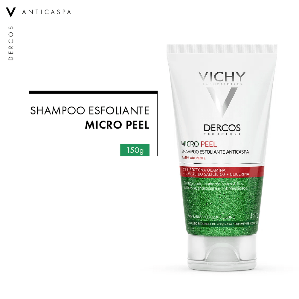 Shampoo Anticaspa Vichy Dercos Micro Peel 150ml — foto 2