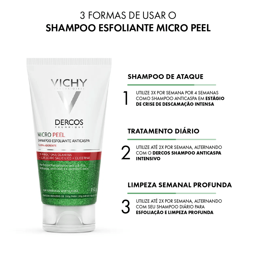 Shampoo Anticaspa Vichy Dercos Micro Peel 150ml — foto 7