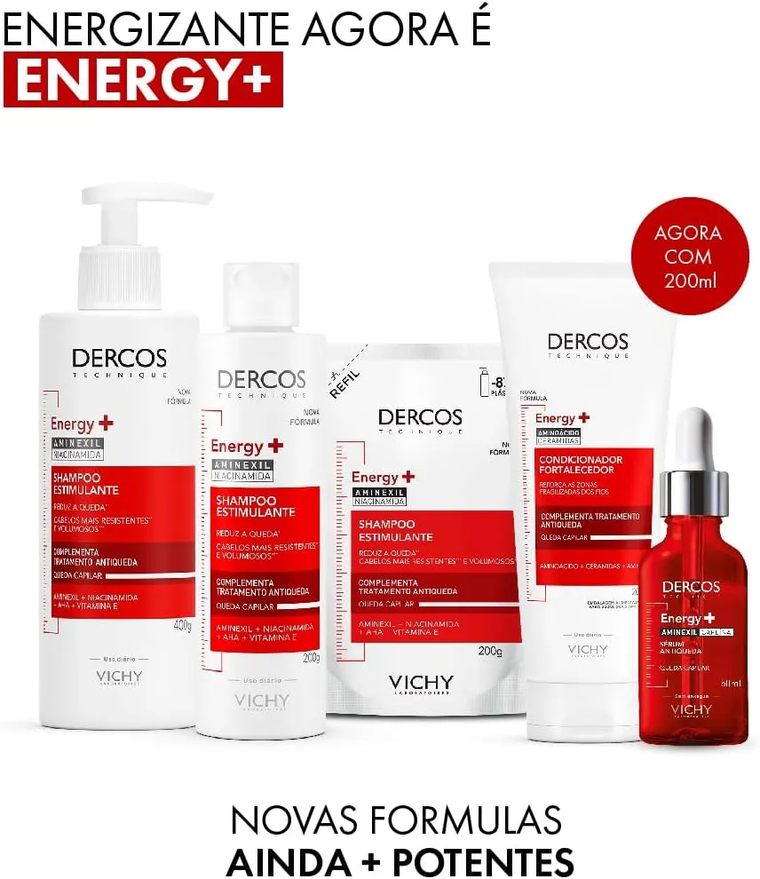 Shampoo Antiqueda Energy+ Dercos Vichy 200g — foto 8