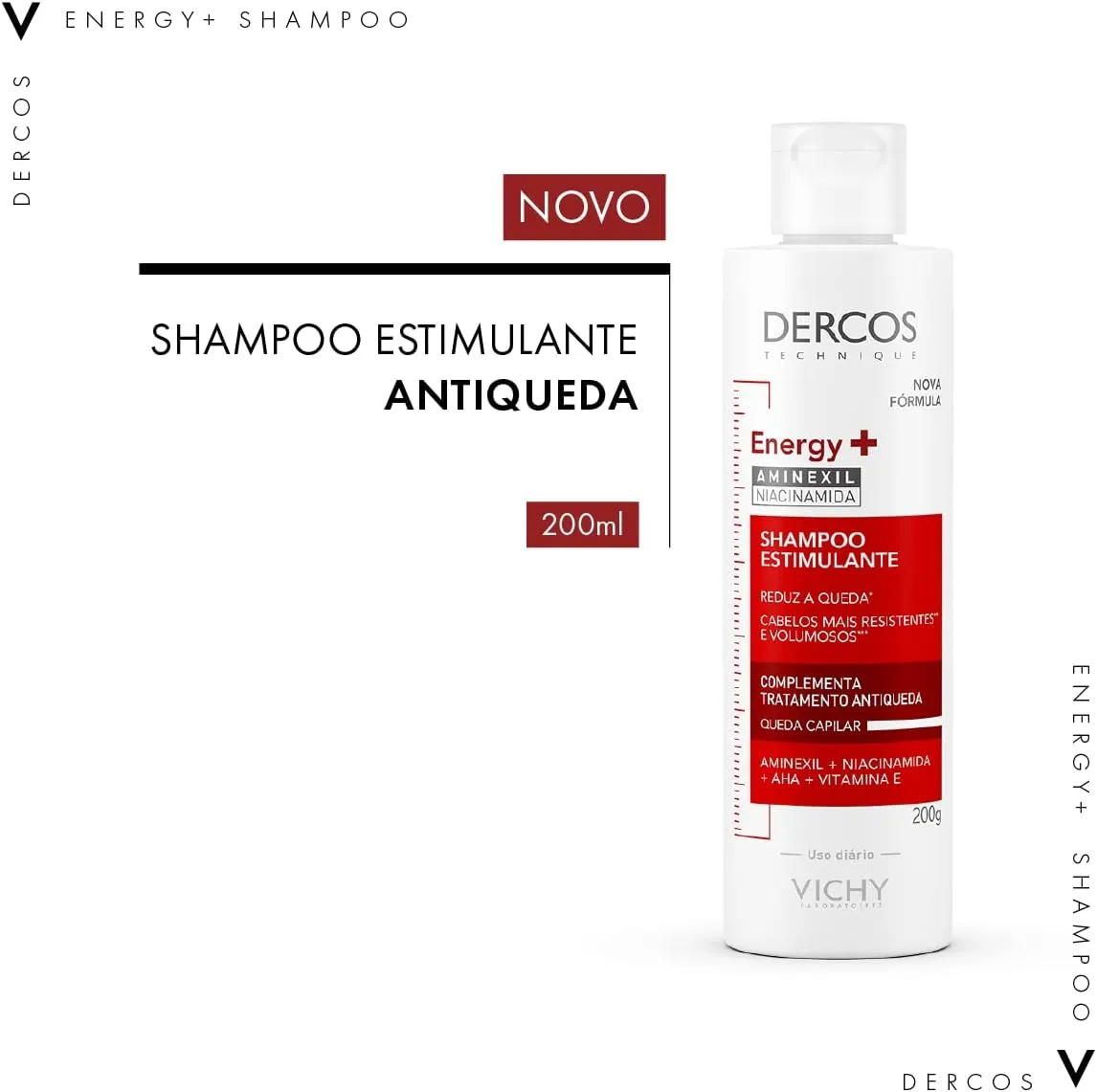 Shampoo Antiqueda Energy+ Dercos Vichy 200g — foto 3