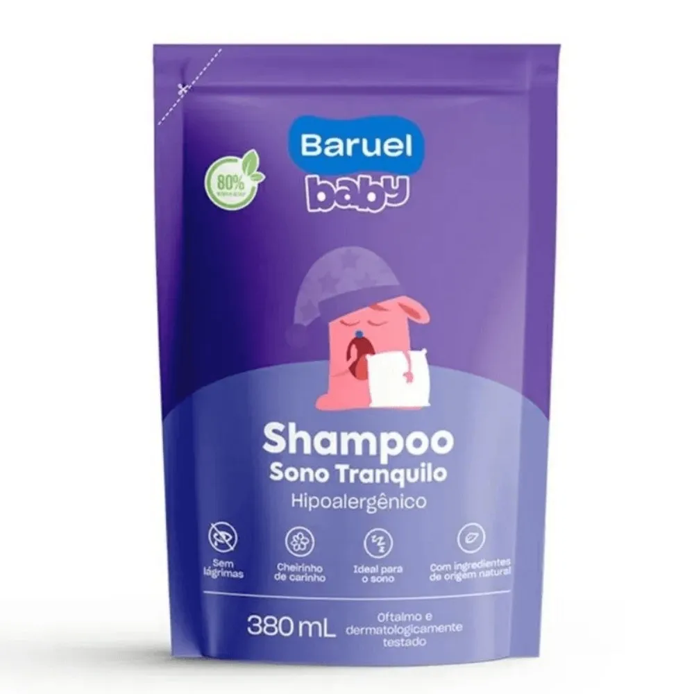 Shampoo Baruel Baby Sono Tranquilo Sachê Refil 380ml