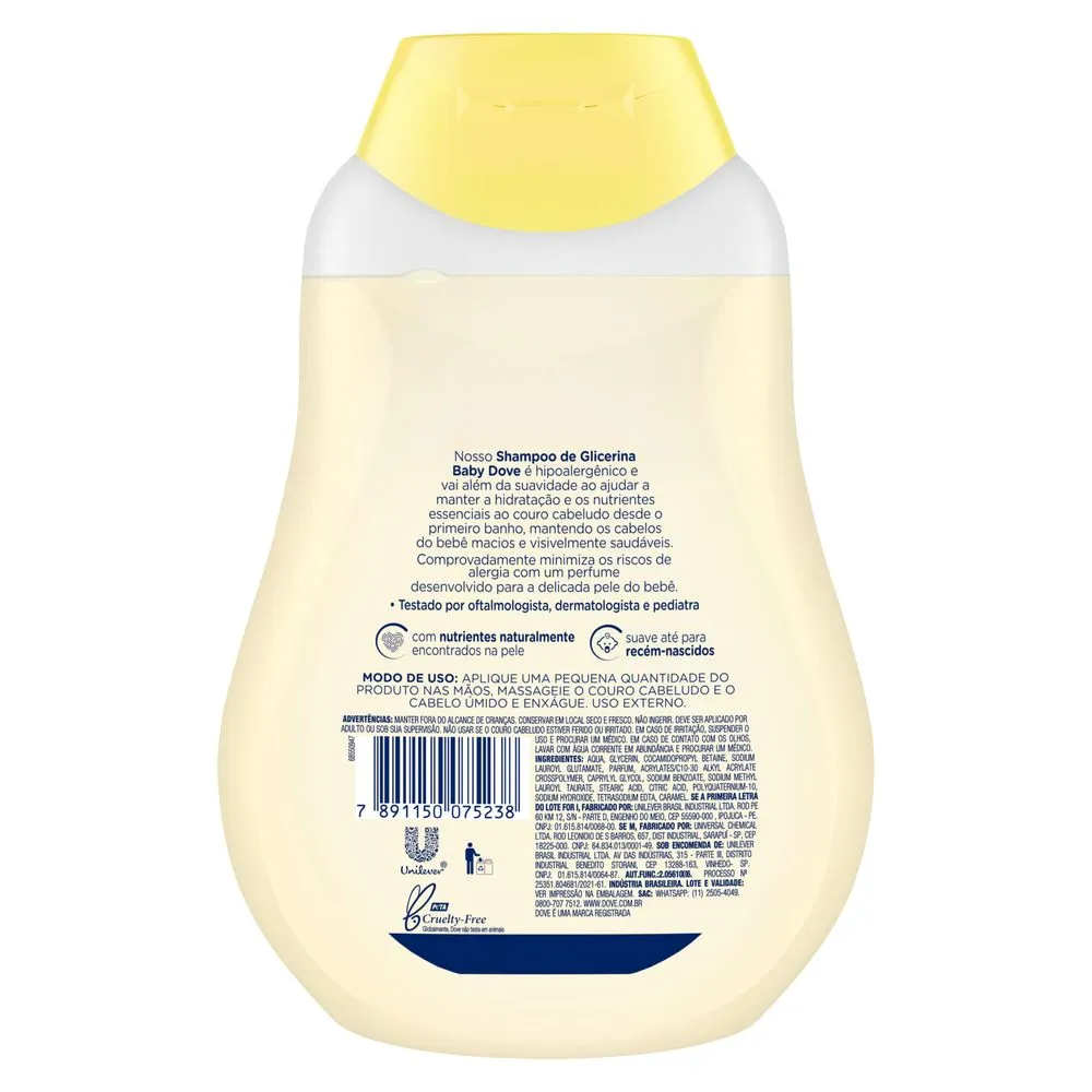 Shampoo de Glicerina Baby Dove Hidratação Glicerinada 400ml — foto 3