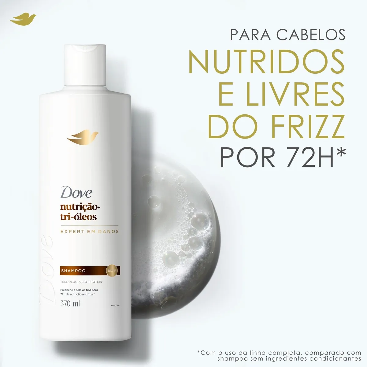 Shampoo Dove Nutrição + Tri-Óleos 370ml — foto 4