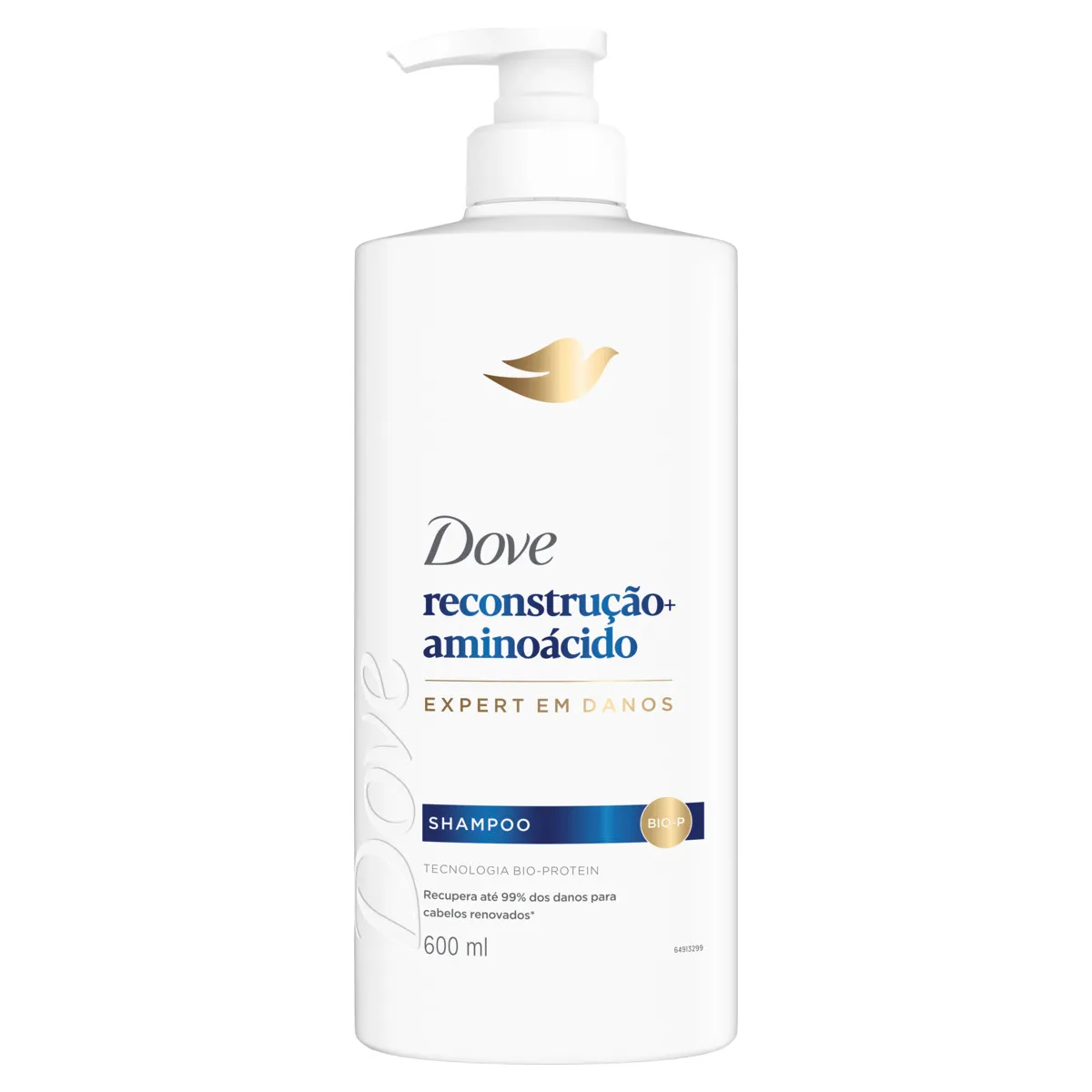 Shampoo Dove Reconstrução + Aminoácido Frasco 600ml