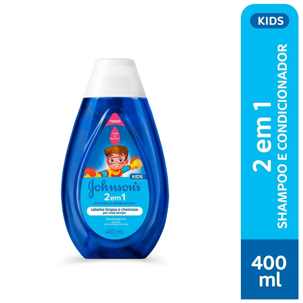 Shampoo e Condicionador Infantil Johnson's Kids 2 em 1 400ml