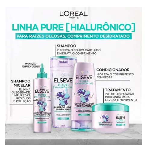 Shampoo Elseve Pure Hialurônico Hidra Purificante 200ml — foto 5