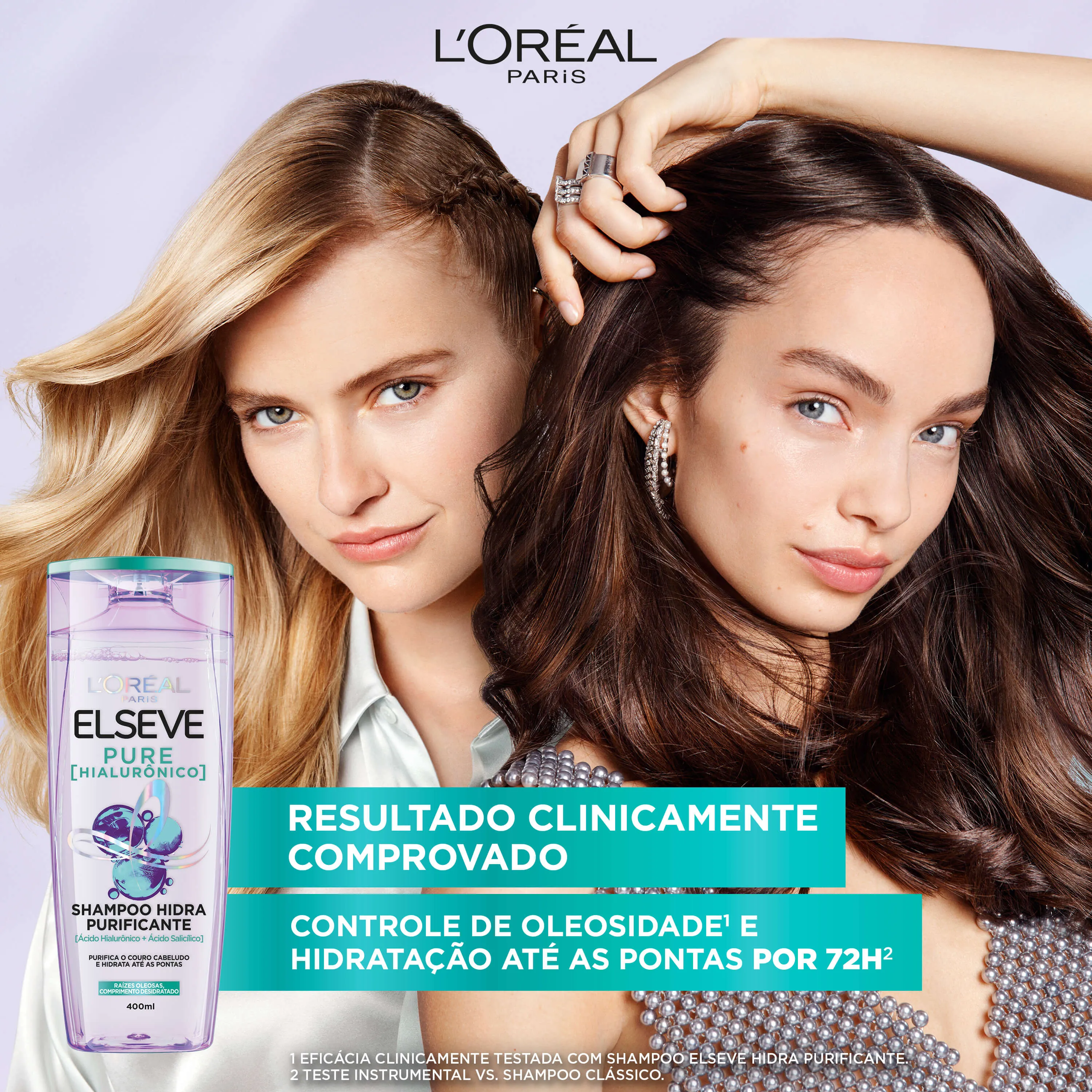 Shampoo Elseve Pure Hialurônico Hidra Purificante 400ml — foto 3