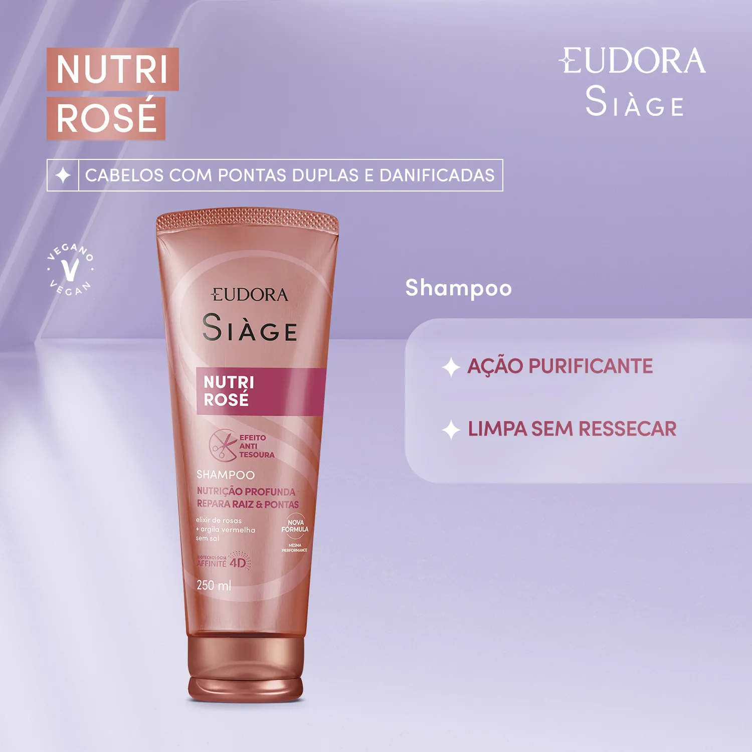 Shampoo Eudora Siàge Nutri Rosé 250ml — foto 2