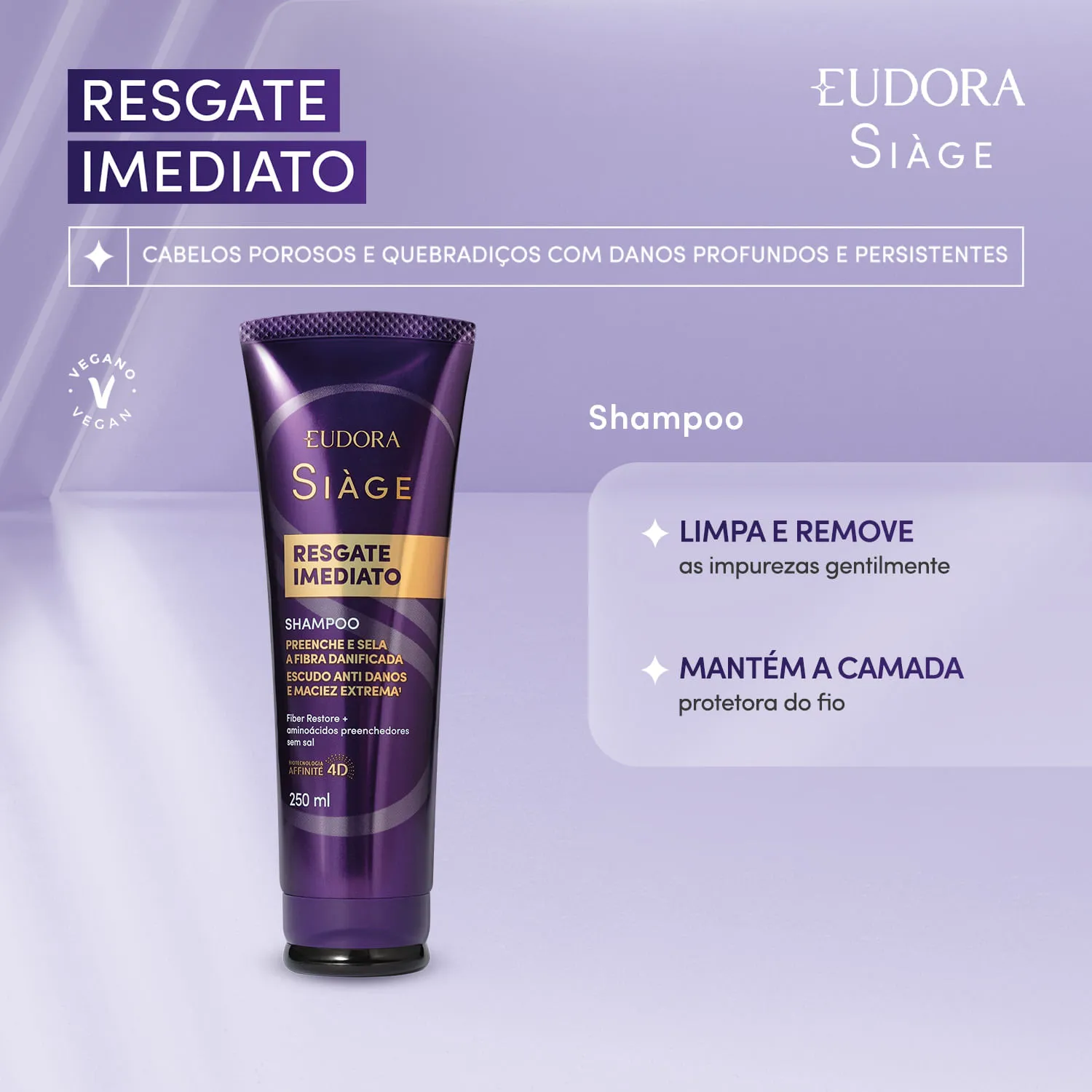 Shampoo Eudora Siàge Resgate Imediato 250ml — foto 2