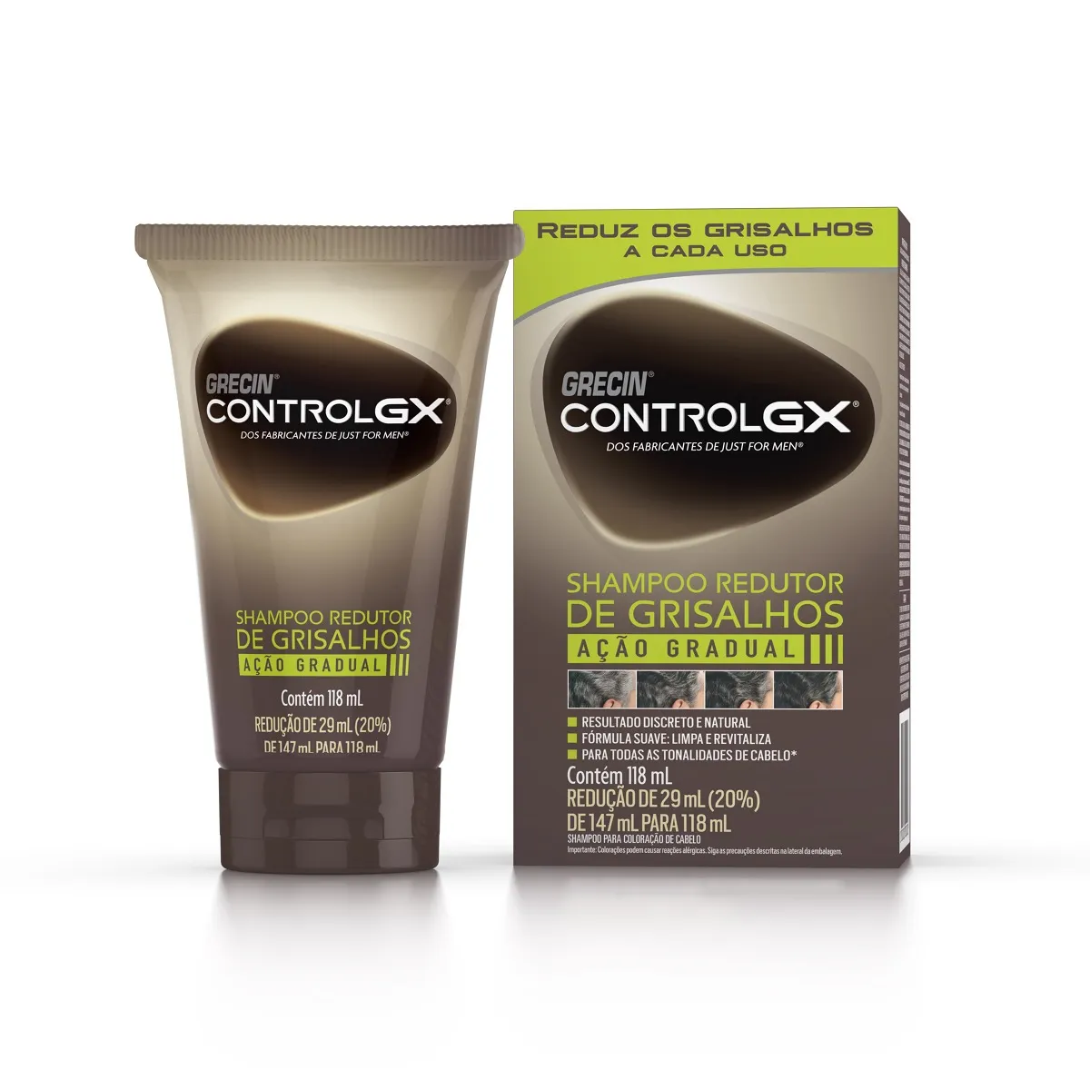 Shampoo Grecin Control GX Redutor de Grisalhos 118ml