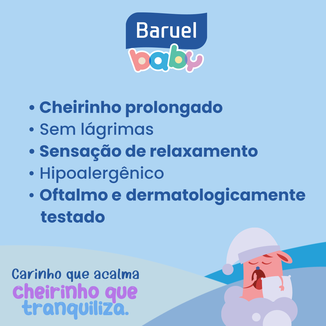 Shampoo Infantil Baruel Baby Sono Tranquilo Lavanda e Bergamota 400ml — foto 2