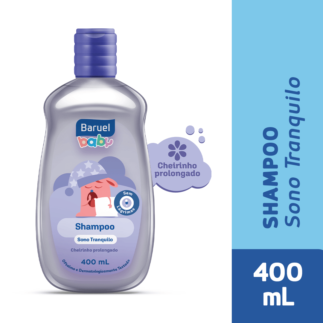 Shampoo Infantil Baruel Baby Sono Tranquilo Lavanda e Bergamota 400ml