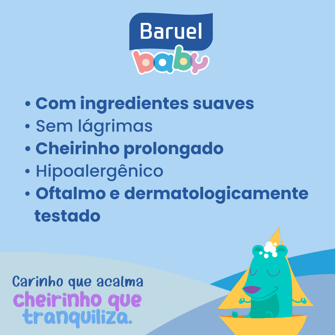 Shampoo Infantil Baruel Baby Suave 210ml — foto 2
