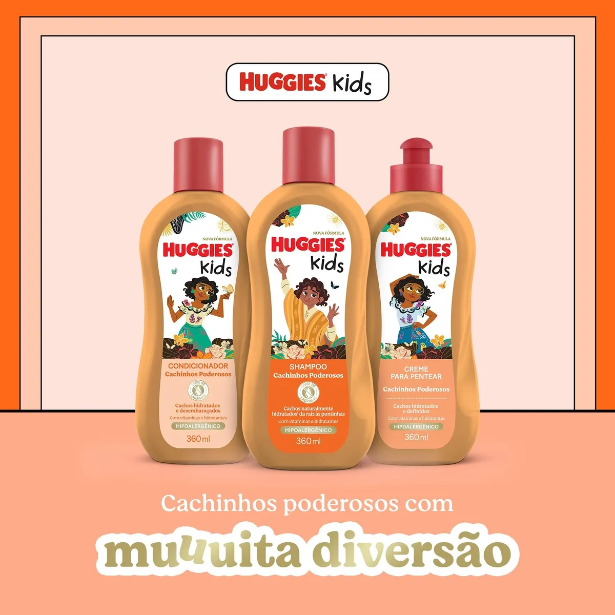 Shampoo Infantil Huggies Kids Cachinhos Poderosos 360ml — foto 4
