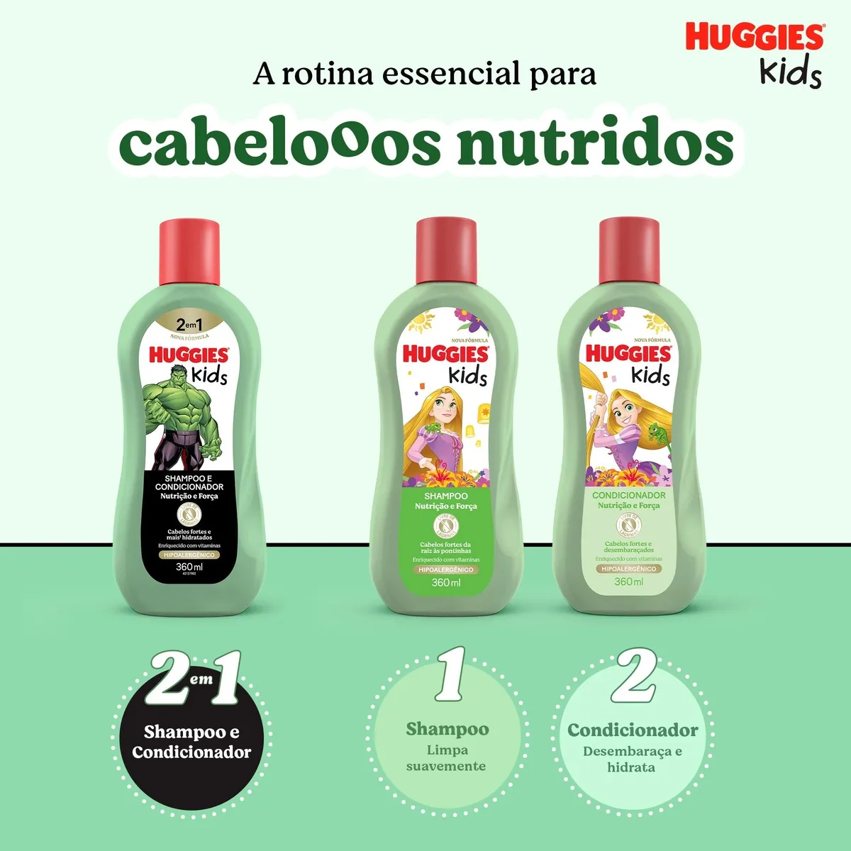 Shampoo Infantil Huggies Kids Hulk Nutrição e Força 360ml — foto 9