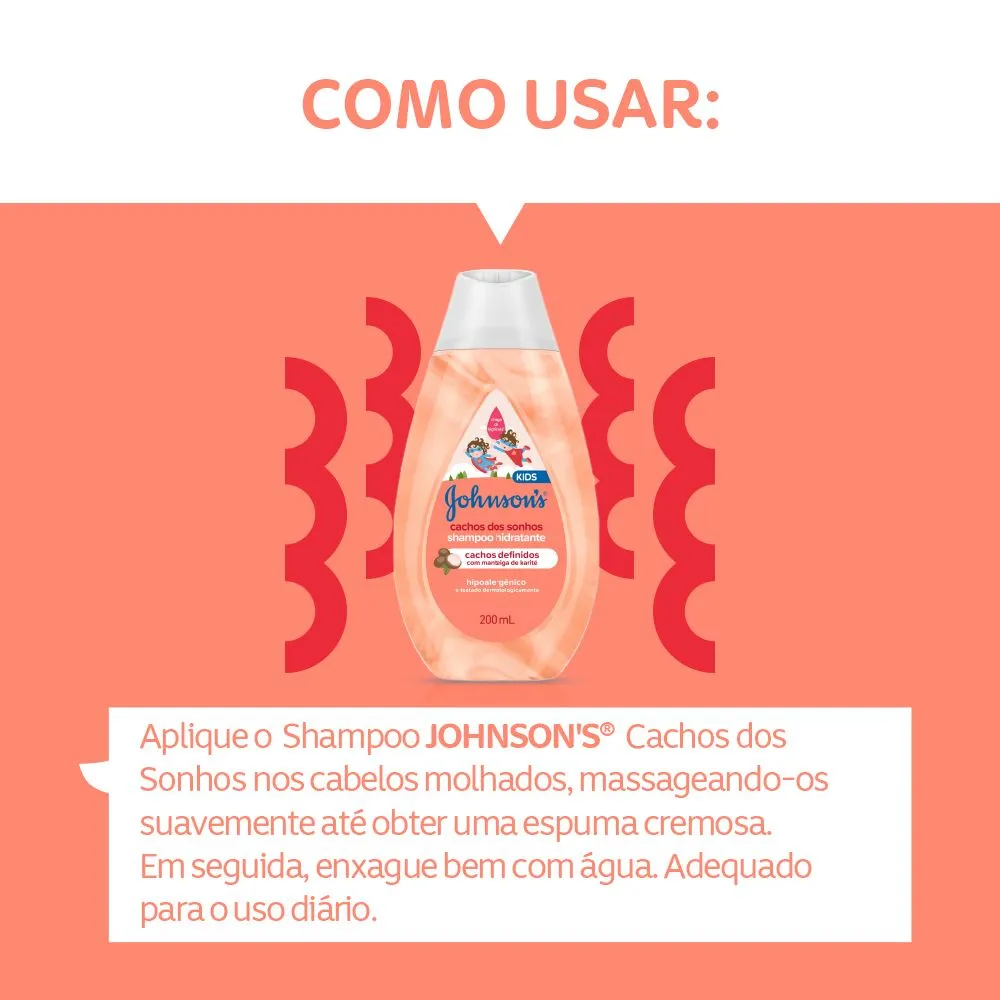 Shampoo Infantil Johnson's Baby Cachos dos Sonhos 200ml — foto 5