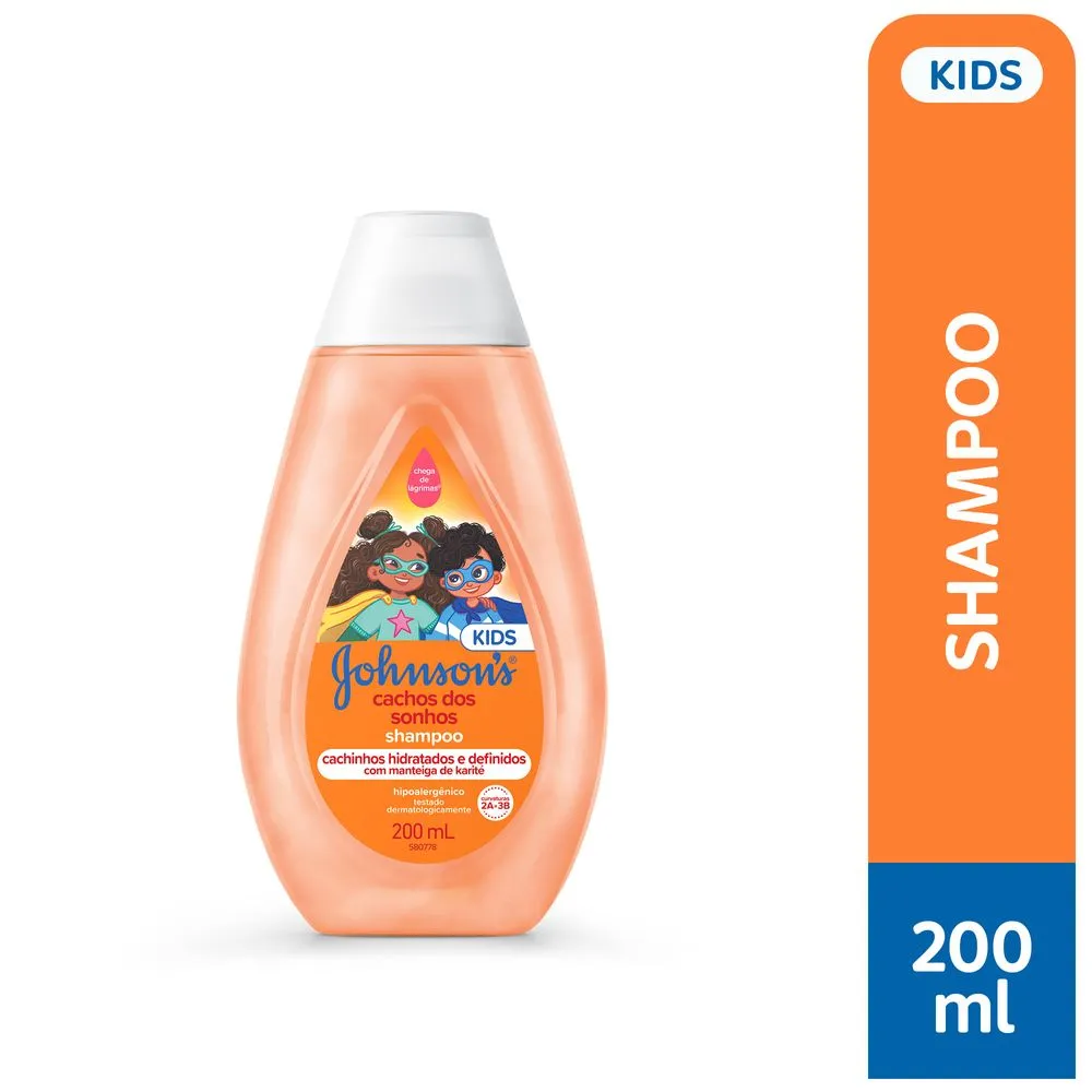 Shampoo Infantil Johnson's Baby Cachos dos Sonhos 200ml