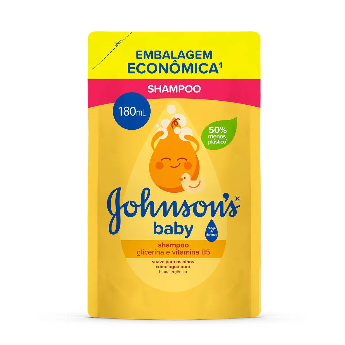 Shampoo Infantil Johnson's Baby Chega de Lágrimas Glicerina 180ml — foto 3