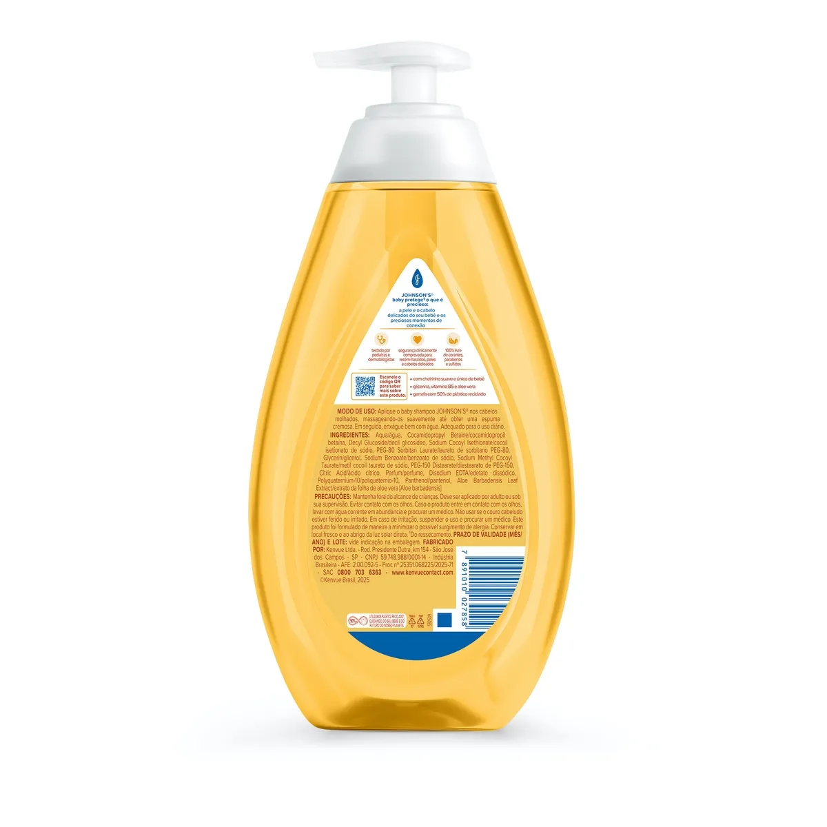 Shampoo Infantil Johnson's Baby Chega de Lágrimas Glicerina 750ml — foto 3
